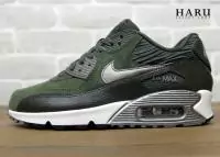 nike air max 90 gs cuir de porc serie carbon green